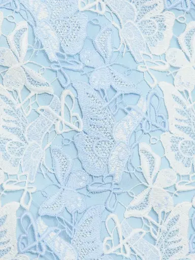 Milly Women's Yasmin Butterfly Lace Minidress - White Blue - Size 12 | Thumbnail 7 Milly Women's Yasmin Butterfly Lace Minidress - White Blue - Size 12 | Thumbnail 7