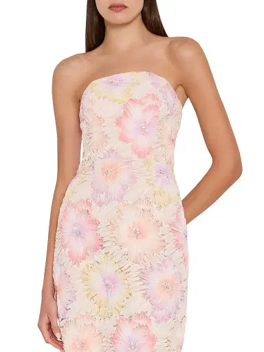 Milly Women's Kait Floral Embroidered Dress - Rainbow Multi - Size 12 | Thumbnail 4 Milly Women's Kait Floral Embroidered Dress - Rainbow Multi - Size 12 | Thumbnail 4