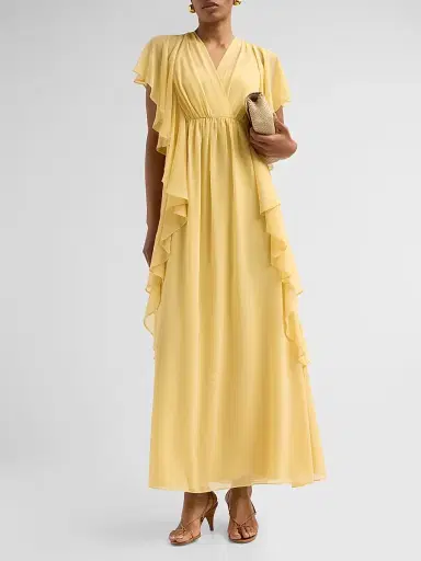 Ungaro Women's Saffron Ruffle Empire Dress | Thumbnail 2 Ungaro Women's Saffron Ruffle Empire Dress | Thumbnail 2