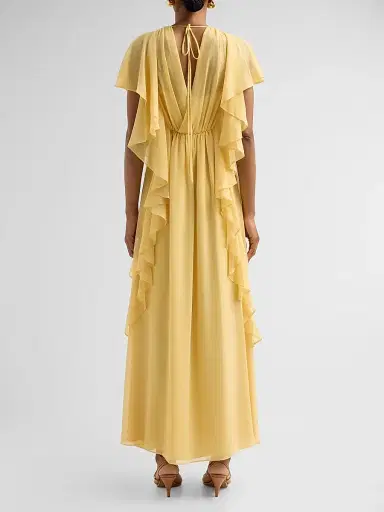 Ungaro Women's Saffron Ruffle Empire Dress | Thumbnail 3 Ungaro Women's Saffron Ruffle Empire Dress | Thumbnail 3