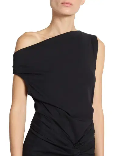 Dries Van Noten Women's Cotton Asymmetric Off-The-Shoulder Top - Black - Size XS | Thumbnail 6 Dries Van Noten Women's Cotton Asymmetric Off-The-Shoulder Top - Black - Size XS | Thumbnail 6