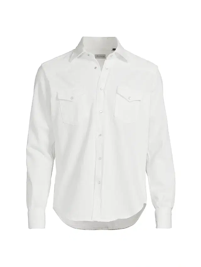 Sartorio Napoli Men's Western Denim Shirt - White