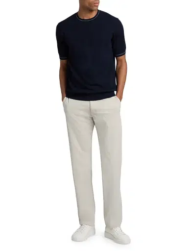 Saks Fifth Avenue Men's Bouclé Crewneck Top - Navy | Thumbnail 2 Saks Fifth Avenue Men's Bouclé Crewneck Top - Navy | Thumbnail 2