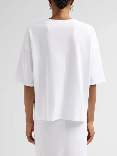 Jamie Haller Women's The V Cotton T-Shirt - White | Thumbnail 3 Jamie Haller Women's The V Cotton T-Shirt - White | Thumbnail 3