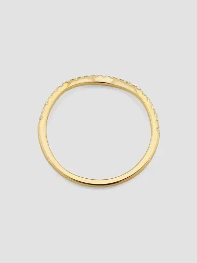 Oradina Women's The Arc Diamond Stack Ring in 14K Yellow Gold - Gold | Thumbnail 5 Oradina Women's The Arc Diamond Stack Ring in 14K Yellow Gold - Gold | Thumbnail 5