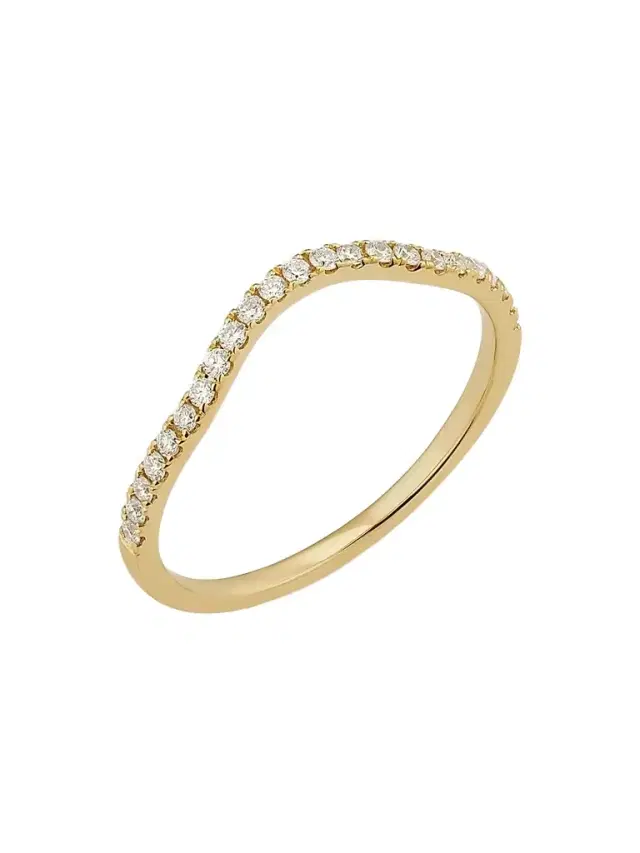 Women's The Arc Diamond Stack Ring in 14K Yellow Gold - Gold