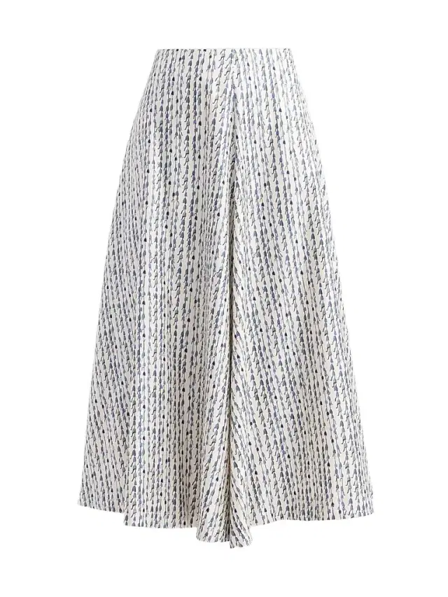 Women's Varda Cotton Midi Skirt - Vapor Bluebell