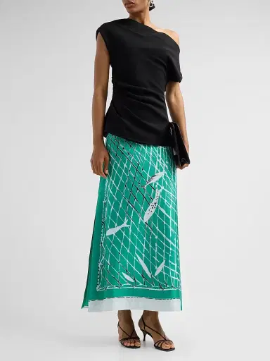 Altuzarra Women's Linnie Silk A-Line Midi Skirt | Thumbnail 2 Altuzarra Women's Linnie Silk A-Line Midi Skirt | Thumbnail 2