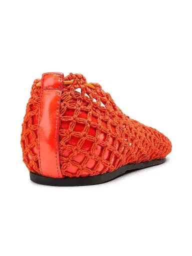 Proenza Schouler Women's Slant Crochet Ballet Flats - Flame - Size 11 | Thumbnail 3