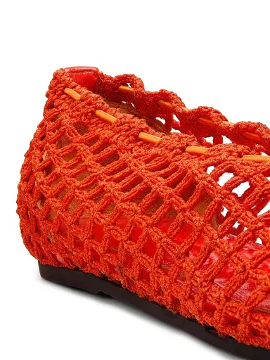 Proenza Schouler Women's Slant Crochet Ballet Flats - Flame - Size 11 | Thumbnail 5