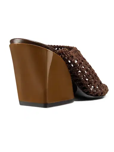 Proenza Schouler Women's Slant 70MM Crochet Wedge-Heel Mules | Thumbnail 3 Proenza Schouler Women's Slant 70MM Crochet Wedge-Heel Mules | Thumbnail 3