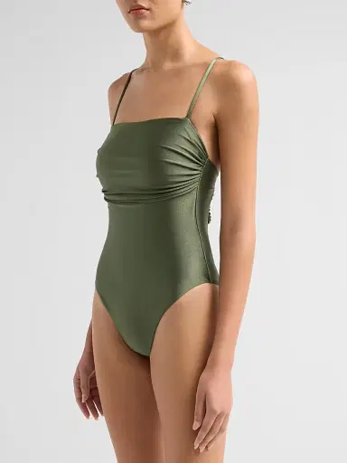 PatBo Women's Aurora Gathered One-Piece Swimsuit - Green - Size XS | Thumbnail 4 PatBo Women's Aurora Gathered One-Piece Swimsuit - Green - Size XS | Thumbnail 4