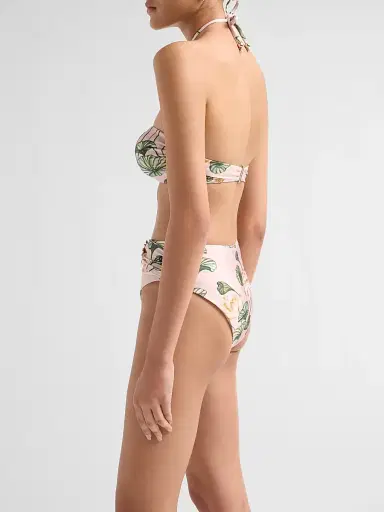 PatBo Women's Lotus Bandeau-Style Bikini Top - Light Pink - Size XS | Thumbnail 3