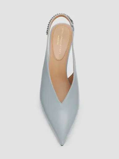 Stella McCartney Women's Falabella 65MM Slingback Pumps - Ice Blue - Size 11 | Thumbnail 4