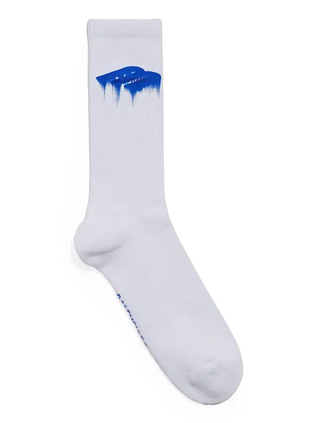 Balenciaga Men's Wet Brush Socks - White Blue