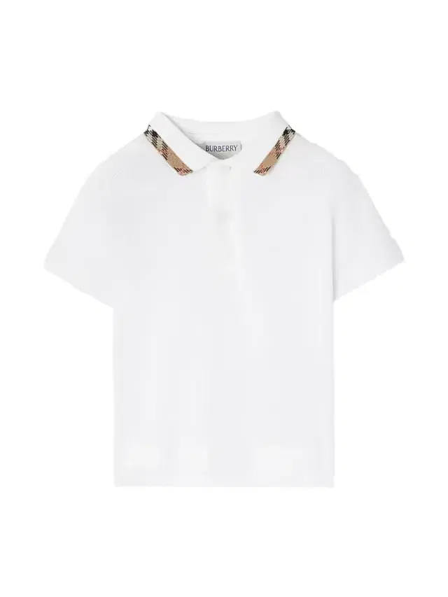 Burberry Baby Boy's, Little Boy's & Boy's Check-Trimmed Polo Shirt - White 6 Months