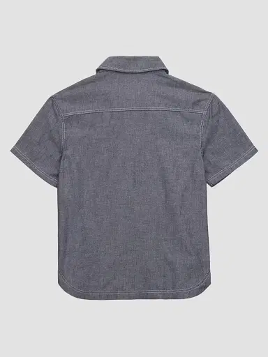 Burberry Little Boy's & Boy's Check-Trim Cotton Short-Sleeve Shirt - Damson Blue Malange - Size 8 | Thumbnail 2