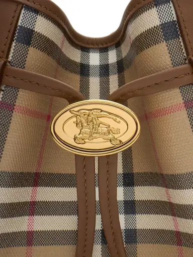 Burberry Women's Mini Check Bucket Bag - Archive Beige | Thumbnail 4 Burberry Women's Mini Check Bucket Bag - Archive Beige | Thumbnail 4
