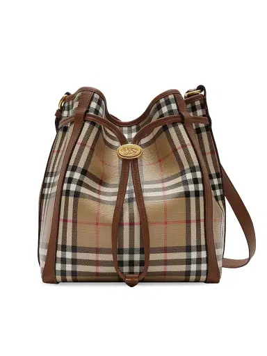 Burberry Women's Mini Check Bucket Bag - Archive Beige | Thumbnail 1 Burberry Women's Mini Check Bucket Bag - Archive Beige | Thumbnail 1