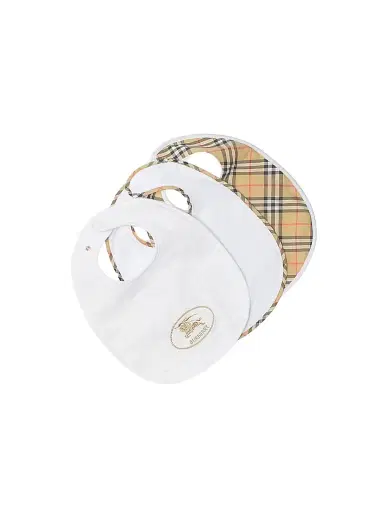 Burberry Unisex Baby's 3-Pack Bib Set | Thumbnail 1