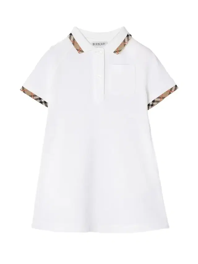Burberry Baby Girl's & Little Girl's Check-Trimmed Polo Shirtdress - White 6 Months