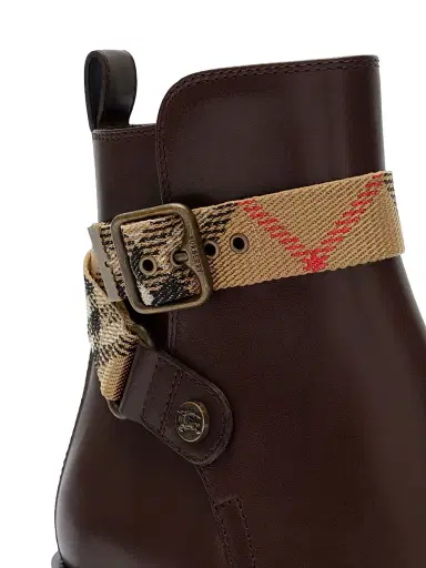 Burberry Women's Huntley Leather Ankle Boots - Treacle Brown - Size 11 | Thumbnail 6 Burberry Women's Huntley Leather Ankle Boots - Treacle Brown - Size 11 | Thumbnail 6