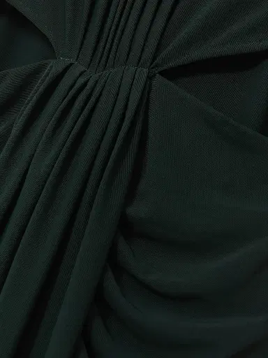 Reiss Women's Danni Ruched Jersey Maxi Dress - Dark Green | Thumbnail 5