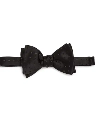 Eton Men's Silk Bow Tie - Black | Thumbnail 1