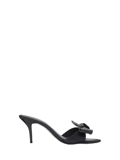Schutz Women's Elodie Bow 75MM Sandals - Black - Size 10 | Thumbnail 1