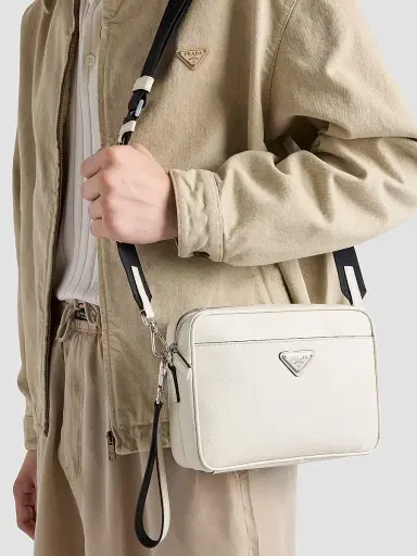 Prada Men's Saffiano Leather Shoulder Bag | Thumbnail 3 Prada Men's Saffiano Leather Shoulder Bag | Thumbnail 3