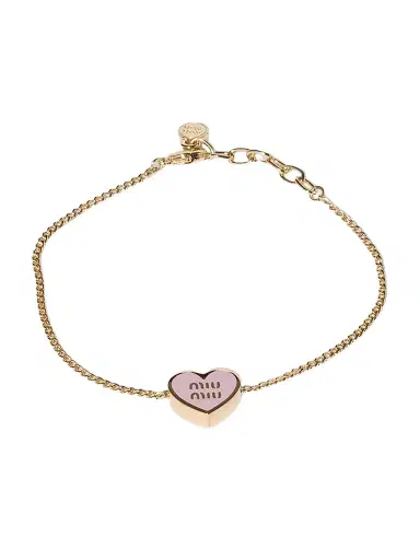 Miu Miu Women's Metal Bracelet - Gold Pink | Thumbnail 1 Miu Miu Women's Metal Bracelet - Gold Pink | Thumbnail 1