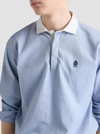 Prada Men's Cotton Shirt - Blue - Size XXL | Thumbnail 3