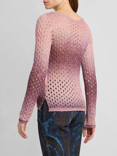 Etro Women's Sequin Nylon-Wool Open-Knit Sweater | Thumbnail 3 Etro Women's Sequin Nylon-Wool Open-Knit Sweater | Thumbnail 3