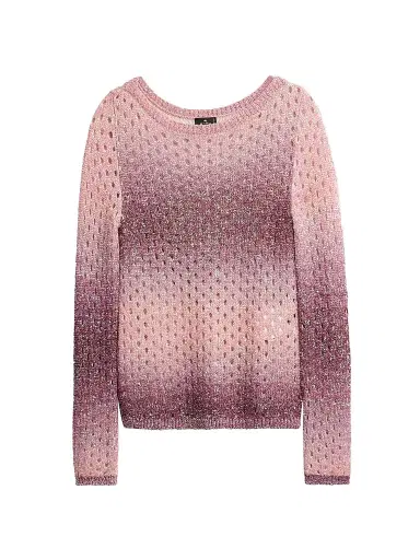 Etro Women's Sequin Nylon-Wool Open-Knit Sweater | Thumbnail 1 Etro Women's Sequin Nylon-Wool Open-Knit Sweater | Thumbnail 1