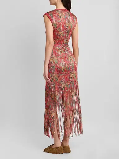 Etro Women's Paisley Fringe Midi Dress | Thumbnail 3 Etro Women's Paisley Fringe Midi Dress | Thumbnail 3