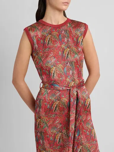 Etro Women's Paisley Fringe Midi Dress | Thumbnail 5 Etro Women's Paisley Fringe Midi Dress | Thumbnail 5