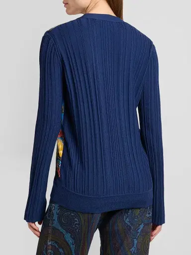 Etro Women's Floral Paisley Panel Cardigan | Thumbnail 3