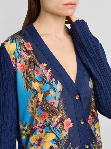 Etro Women's Floral Paisley Panel Cardigan | Thumbnail 5