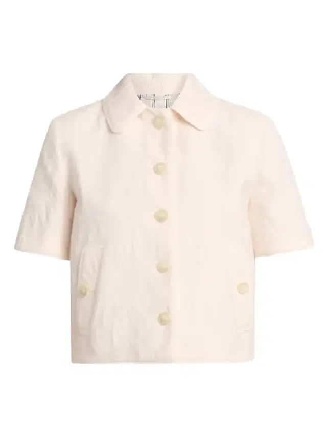 Etro Women's Jacquard Short-Sleeve Jacket - Light Creamy White