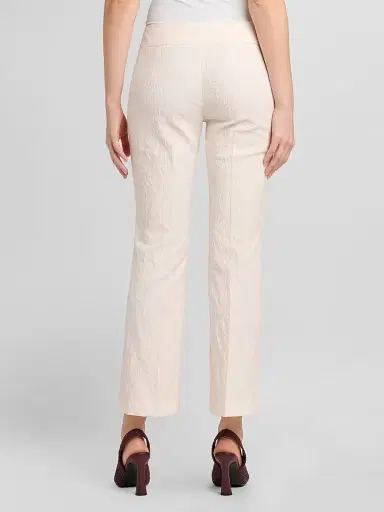 Etro Women's Jaquard Cigarette Trousers - Light Creamy White - Size 14 | Thumbnail 3