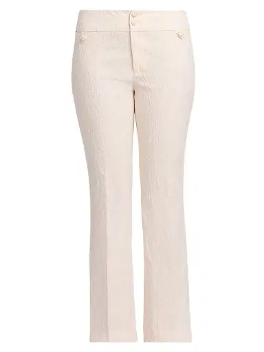 Etro Women's Jaquard Cigarette Trousers - Light Creamy White - Size 14 | Thumbnail 1