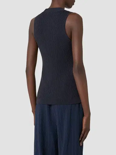 Max Mara Women's Cotton and Viscose Yarn Gilet - Ultramarine | Thumbnail 4