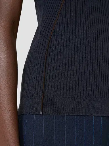 Max Mara Women's Cotton and Viscose Yarn Gilet - Ultramarine | Thumbnail 5
