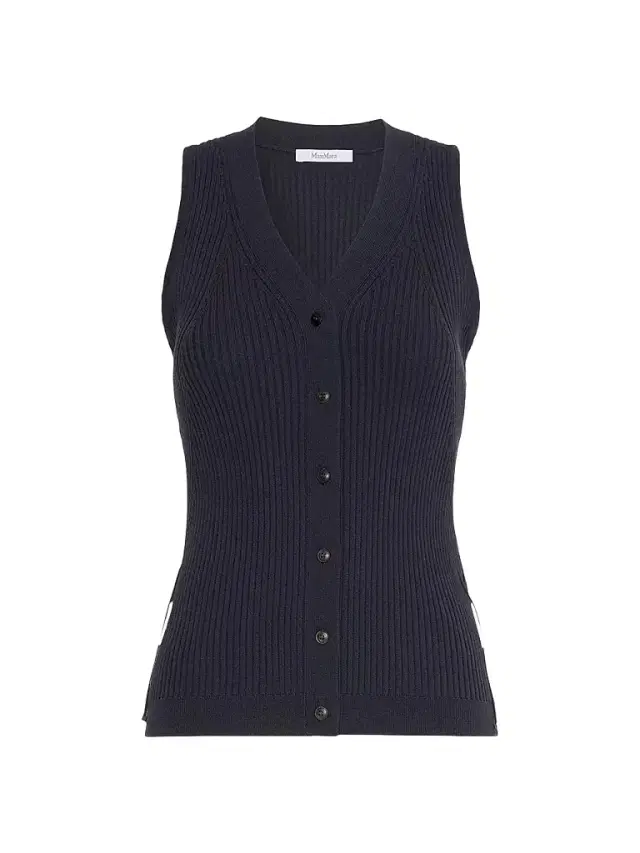 Max Mara Women's Cotton and Viscose Yarn Gilet - Ultramarine