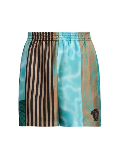 Versace Men's Floating Printed Silk Twill Shorts | Thumbnail 1