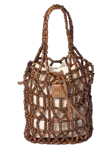 Miu Miu Women's Mesh Bucket Bag | Thumbnail 1