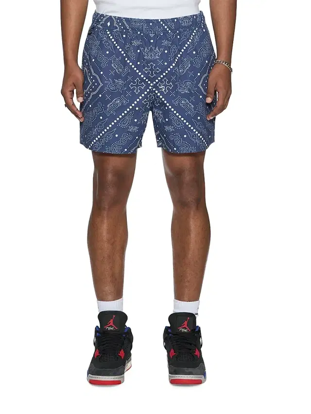 Ksubi Men's Paise Paisley Boardshorts - Navy