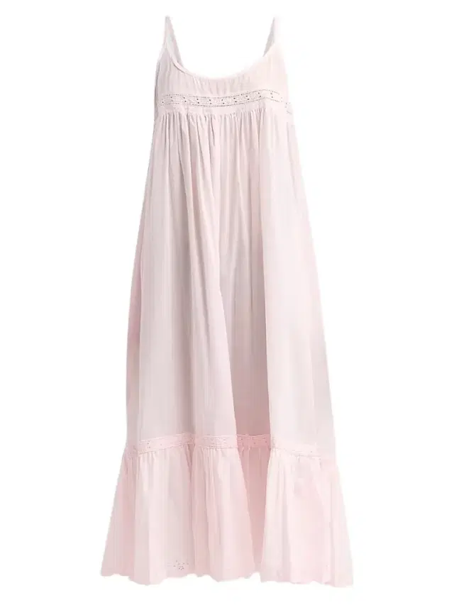 Papinelle Women's Millie Eyelet-Embroidered Cotton Shift Nightie - Pink Rose