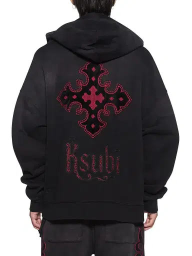 Ksubi Men's Paise Ekcess Cotton Hoodie - Black Fade - Size XXL | Thumbnail 3 Ksubi Men's Paise Ekcess Cotton Hoodie - Black Fade - Size XXL | Thumbnail 3