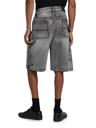 Ksubi Men's Maxx Operator Konkrete Crystal Carpenter Shorts - Charcoal - Size 38 | Thumbnail 5